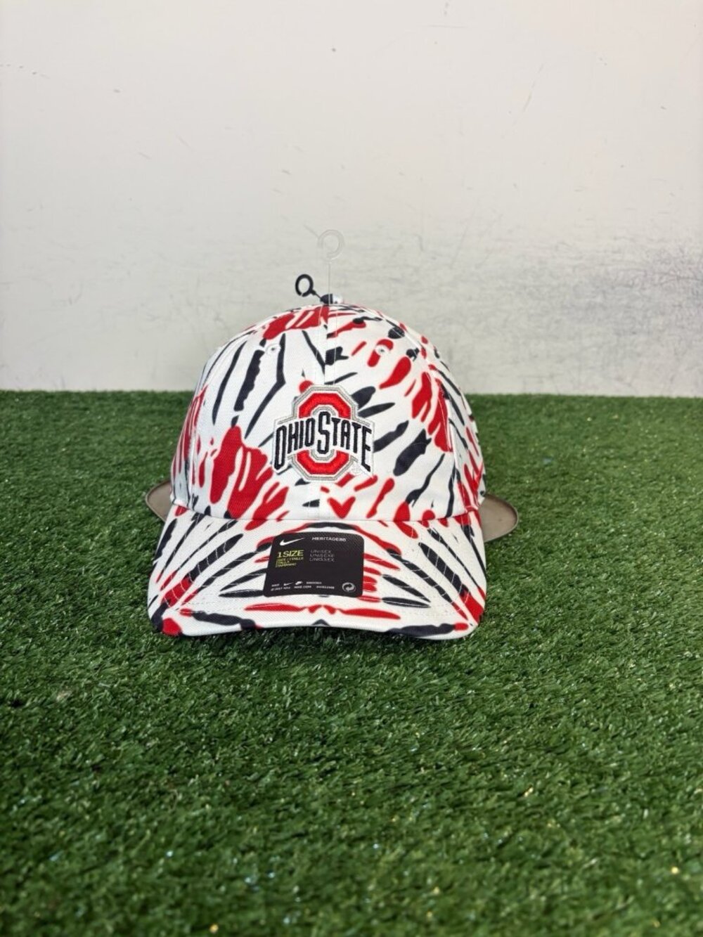 Ohio State Buckeyes hat cap strap back red white nike heritage86 tie dye new men